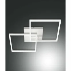 Luminaires Fabas Luce Éclairage Led|Plafonnier Fabas Luce Bard LED Blanc, 1 lumière