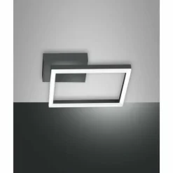 Luminaires Fabas Luce Éclairage Led|Plafonnier Fabas Luce Bard LED Anthracite, 1 lumière