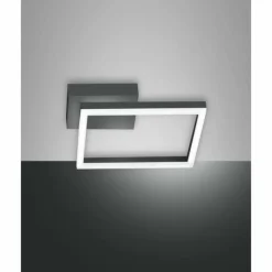 Luminaires Fabas Luce Éclairage Led|Plafonnier Fabas Luce Bard LED Anthracite, 1 lumière