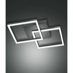 Luminaires Fabas Luce Éclairage Led|Plafonnier Fabas Luce Bard LED Anthracite, 1 lumière