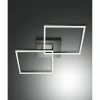 Plafonnier Fabas Luce Bard LED Anthracite, 1 lumière