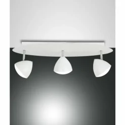 Luminaires Fabas Luce Éclairage Led|Plafonnier Fabas Luce Bike LED Blanc, 3 lumières