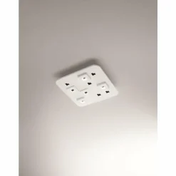 Luminaires Fabas Luce Éclairage Led|Plafonnier Fabas Luce Free LED Blanc, 1 lumière