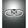 Luminaires Fabas Luce Éclairage Led|Plafonnier Fabas Luce Giotto LED Noir, 1 lumière