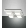 Luminaires Fabas Luce Éclairage Led|Plafonnier Fabas Luce Lucas LED Blanc, 4 lumières