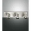 Luminaires Fabas Luce Plafonniers|Plafonnier Fabas Luce Modo Aluminium, 3 lumières