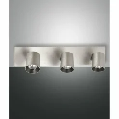 Luminaires Fabas Luce Plafonniers|Plafonnier Fabas Luce Modo Aluminium, 3 lumières