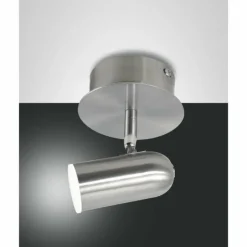 Luminaires Fabas Luce Éclairage Led|Plafonnier Fabas Luce Spotty LED Nickel mat, 1 lumière