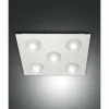Luminaires Fabas Luce Éclairage Led|Plafonnier Fabas Luce Swan LED Blanc, 5 lumières