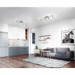 Luminaires Fabas Luce Spots Et Projecteurs|Plafonnier Fabas Luce Tucson Nickel mat, 4 lumières