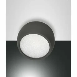 Luminaires Fabas Luce Éclairage Led|Plafonnier Fabas Luce Vasto LED Anthracite, 1 lumière