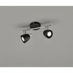 FHL easy Spots Et Projecteurs|Plafonnier FHL-easy Gemma Chrome, Noir, 2 lumières