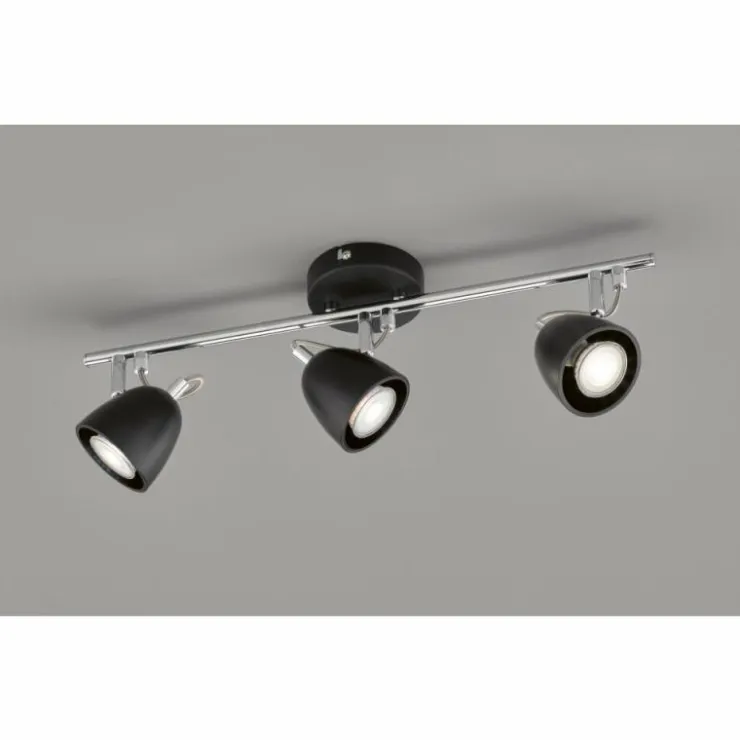 FHL easy Spots Et Projecteurs|Plafonnier FHL-easy Gemma Chrome, Noir, 3 lumières