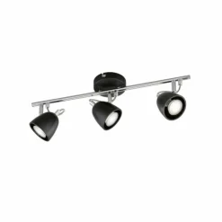 FHL easy Spots Et Projecteurs|Plafonnier FHL-easy Gemma Chrome, Noir, 3 lumières