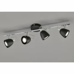 FHL easy Spots Et Projecteurs|Plafonnier FHL-easy Gemma Chrome, Noir, 4 lumières