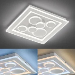 Luminaires Fischer & Honsel Éclairage Led|Plafonnier Fischer & Honsel Ratio LED Blanc, 1 lumière, Télécommandes