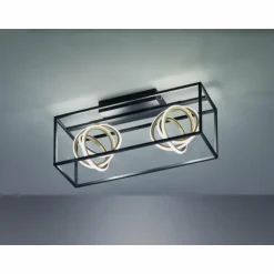 Luminaires Fischer & Honsel Éclairage Led|Plafonnier Fischer & Honsel Gisi LED Noir, 2 lumières, Télécommandes