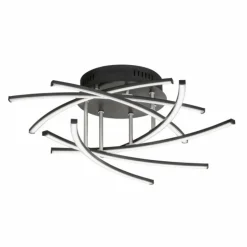 Luminaires Fischer & Honsel Éclairage Led|Plafonnier Fischer & Honsel Cross TW LED Noir, 7 lumières, Télécommandes