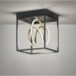 Luminaires Fischer & Honsel Éclairage Led|Plafonnier Fischer & Honsel Gisi LED Noir, 1 lumière, Télécommandes