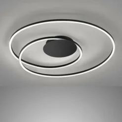 Luminaires Fischer & Honsel Éclairage Led|Plafonnier Fischer & Honsel Holy LED Noir, 1 lumière, Télécommandes