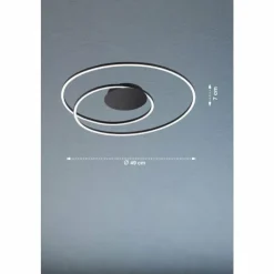 Luminaires Fischer & Honsel Éclairage Led|Plafonnier Fischer & Honsel Holy LED Noir, 1 lumière, Télécommandes