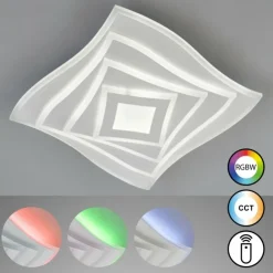 Luminaires Fischer & Honsel Éclairage Led|Plafonnier Fischer & Honsel Hero LED Blanc, 1 lumière, Télécommandes, Changeur de couleurs