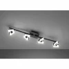 Luminaires Fischer & Honsel Éclairage Led|Plafonnier Fischer & Honsel Ray LED Noir, 4 lumières