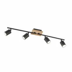 Luminaires Fischer & Honsel Éclairage Led|Plafonnier Fischer & Honsel Holton LED Noir, 4 lumières