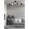 Luminaires Fischer & Honsel Plafonniers|Plafonnier Fischer-Honsel Wales Noir, 4 lumières