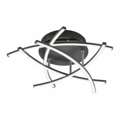Luminaires Fischer & Honsel Éclairage Led|Plafonnier Fischer-Honsel Cross TW LED Noir, 5 lumières, Télécommandes
