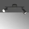 Luminaires Fischer & Honsel Plafonniers|Plafonnier Fischer-Honsel Vano Noir, 2 lumières