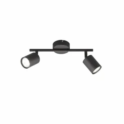 Luminaires Fischer & Honsel Plafonniers|Plafonnier Fischer-Honsel Vano Noir, 2 lumières