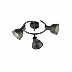 Luminaires Fischer & Honsel Spots Et Projecteurs|Plafonnier Fischer-Honsel Speedy Noir, 3 lumières