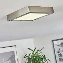 hofstein Éclairage Led|Plafonnier Fnsrud LED Nickel mat, 1 lumière
