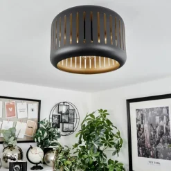 hofstein Plafonniers|Plafonnier Fournie Noir, 1 lumière