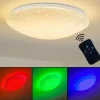 hofstein Éclairage Led|Plafonnier FOXES LED Blanc, 1 lumière, Télécommandes, Changeur de couleurs