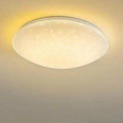 hofstein Éclairage Led|Plafonnier FOXES LED Blanc, 1 lumière, Télécommandes, Changeur de couleurs