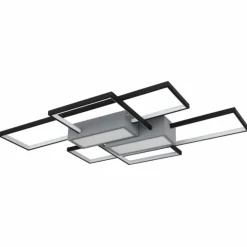 Luminaires Globo Lighting Éclairage Led|Plafonnier Globo AIGINA LED Noir, 1 lumière, Télécommandes