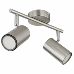 Luminaires Globo Lighting Spots Et Projecteurs|Plafonnier Globo ALLVI Nickel mat, 2 lumières