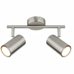 Luminaires Globo Lighting Spots Et Projecteurs|Plafonnier Globo ALLVI Nickel mat, 2 lumières