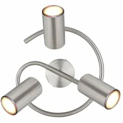 Luminaires Globo Lighting Spots Et Projecteurs|Plafonnier Globo ALLVI Nickel mat, 3 lumières