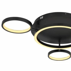 Luminaires Globo Lighting Éclairage Led|Plafonnier Globo ANTONIUS LED Noir, 1 lumière