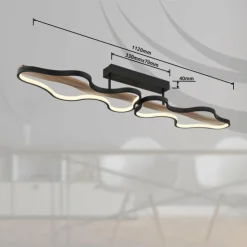 Luminaires Globo Lighting Éclairage Led|Plafonnier Globo BEZZY LED Noir, 1 lumière, Télécommandes