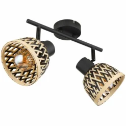 Luminaires Globo Lighting Spots Et Projecteurs|Plafonnier Globo COLLY Noir, 2 lumières