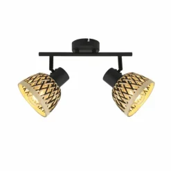 Luminaires Globo Lighting Spots Et Projecteurs|Plafonnier Globo COLLY Noir, 2 lumières