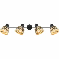 Luminaires Globo Lighting Spots Et Projecteurs|Plafonnier Globo COLLY Noir, 4 lumières