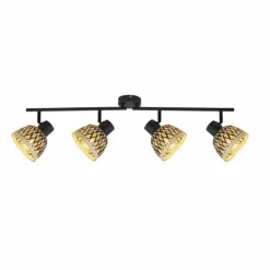Luminaires Globo Lighting Spots Et Projecteurs|Plafonnier Globo COLLY Noir, 4 lumières