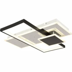 Luminaires Globo Lighting Éclairage Led|Plafonnier Globo DABBY LED Noir, Blanc, 1 lumière, Télécommandes