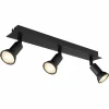 Luminaires Globo Lighting Spots Et Projecteurs|Plafonnier Globo DREW Noir, 3 lumières