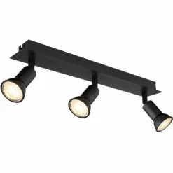 Luminaires Globo Lighting Spots Et Projecteurs|Plafonnier Globo DREW Noir, 3 lumières